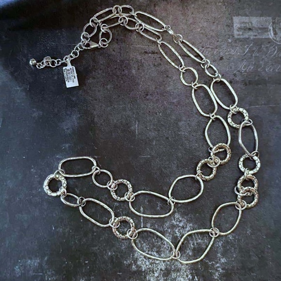Brighton Silver Plated Pebble Link Necklace - Picture 8 of 12